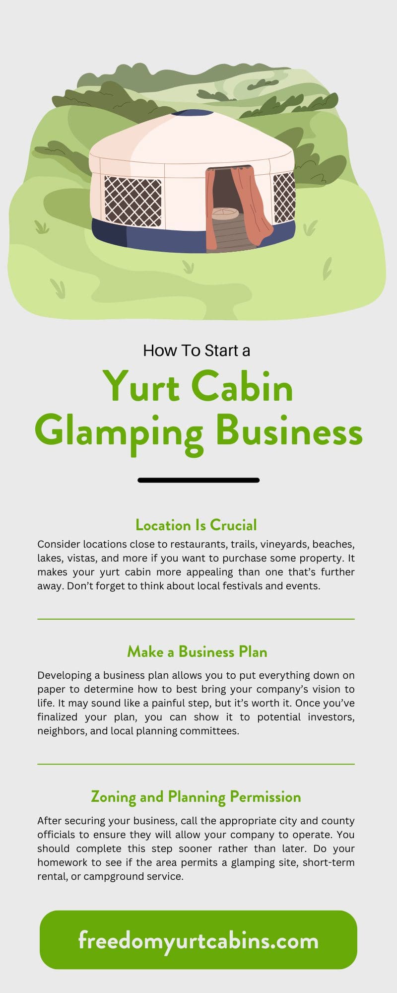 How To Start a Yurt Cabin Glamping Business